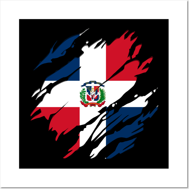 Proud Dominicana Flag, Republica dominicana gift heritage, Dominican girl Boy Friend dominicano Wall Art by JayD World